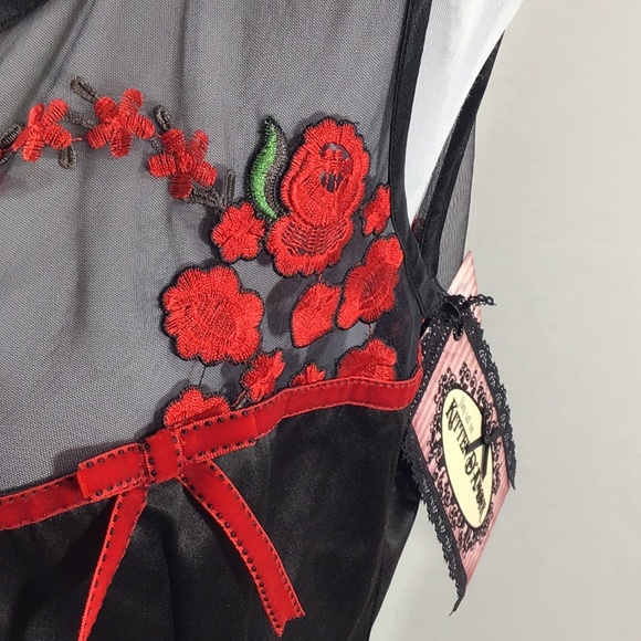 Kitten D’Amour Bossa Nova red roses midi dress NWT 16 - Picture 4 of 16